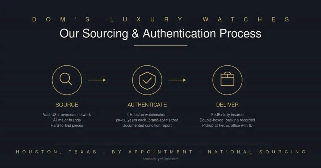 How Dom's Luxury Watches sources fine time pieces