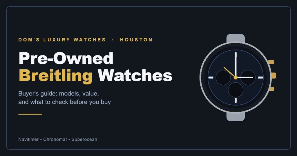Pre-owned Breitling watches buyer guide - Navitimer, Chronomat, Superocean