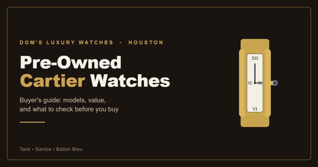 Pre-owned Cartier watches buyer guide - Tank, Santos, Ballon Bleu