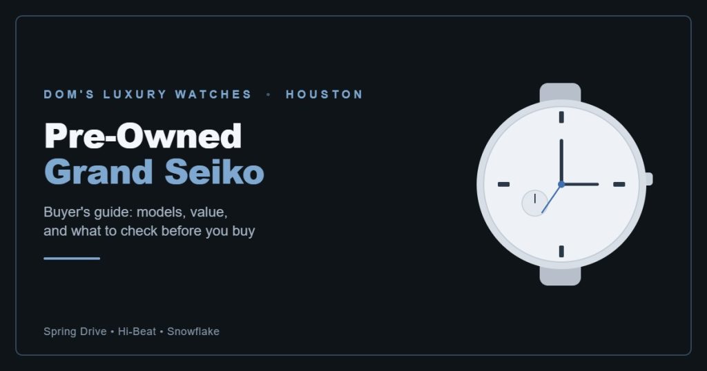 Pre-owned Grand Seiko watches buyer guide - Spring Drive, Hi-Beat, Snowflake