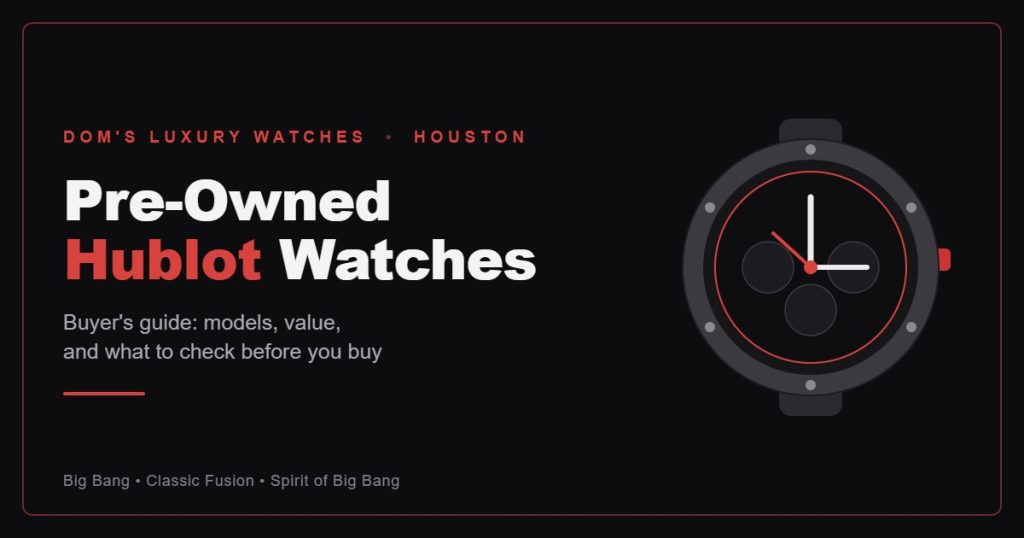Pre-owned Hublot watches buyer guide - Big Bang, Classic Fusion, Spirit of Big Bang
