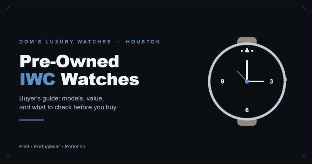 Pre-owned IWC watches buyer guide - Pilot, Portugieser, Portofino