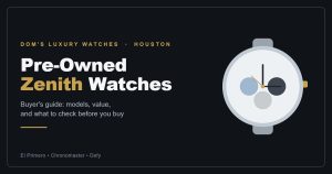 Pre-owned Zenith watches buyer guide - El Primero, Chronomaster, Defy
