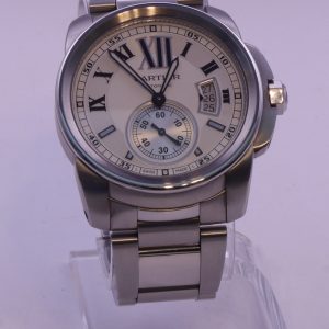 Cartier Calibre de Cartier 42mm Stainless Steel Automatic Silver Dial W7100015 / 3389
